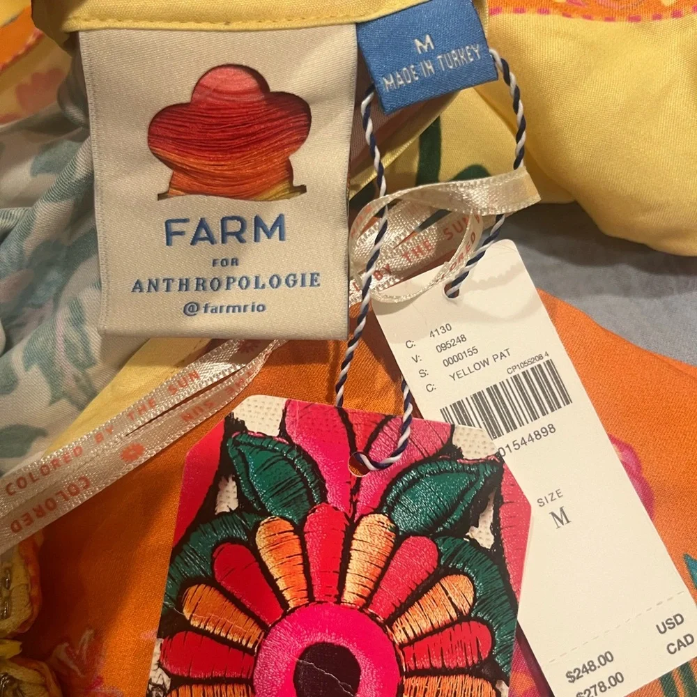 NEW Farm Rio x Anthropologie One-Shoulder Printed Midi Dress, Medium - Picture 5 of 5